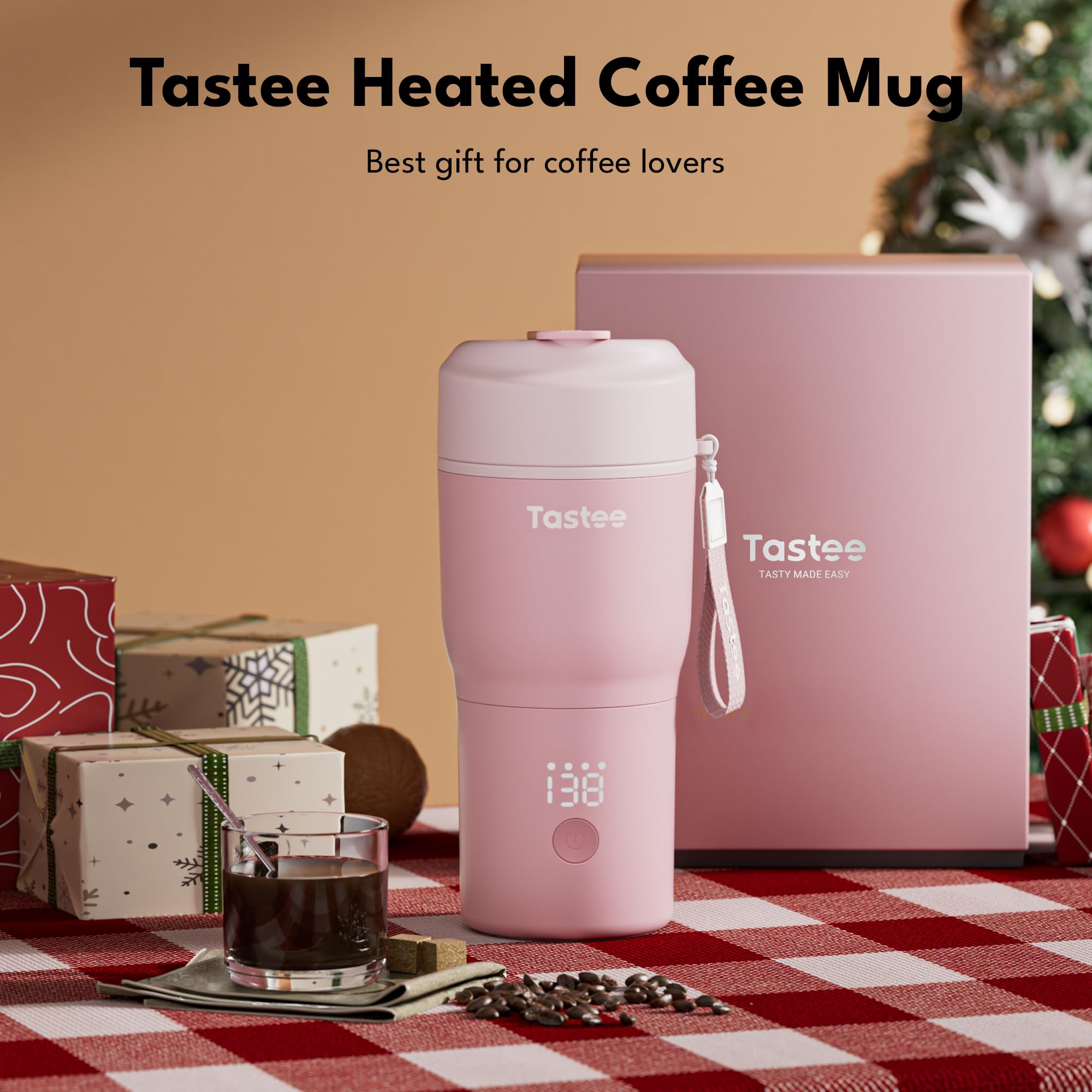 Tastee pink mug adds style to your daily coffee ritual.