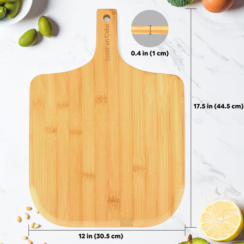 TastiFun Cube bamboo tool suited for indoor and outdoor ovens.