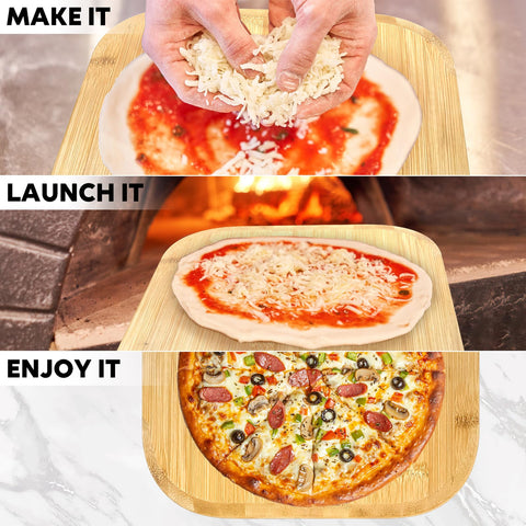 TastiFun Cube pizza peel weighs 1.6 pounds for easy maneuvering.