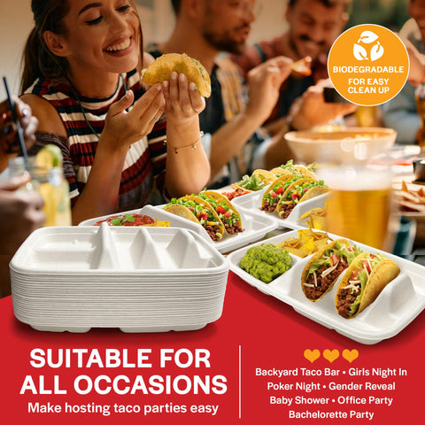 Tasty Taco 25-pack packaging ideal for parties and Taco Tuesday.