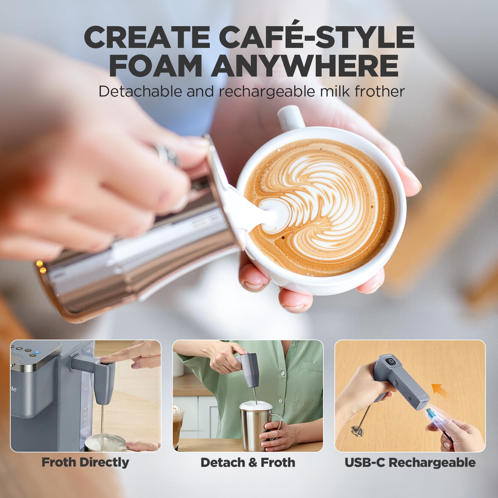 Tastyle 40oz removable water reservoir visible for easy refill