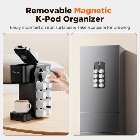Tastyle 40oz removable water tank for quick refills.