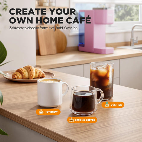 Tastyle 6-24oz brew sizes to match your mug and moment.