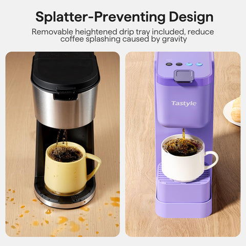 Tastyle brew styles include Bold option for richer cups.