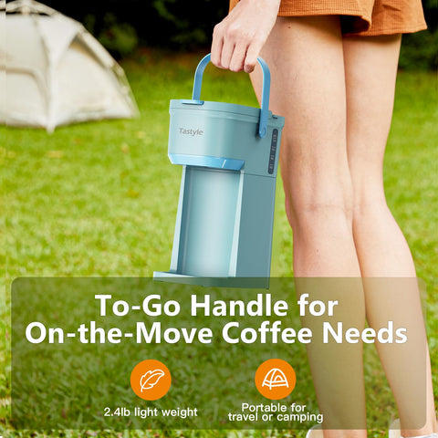 Tastyle coffee maker brew button for a simple 3-minute cup.