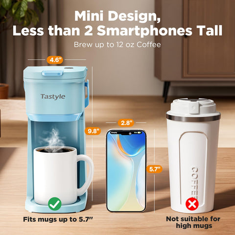 Tastyle coffee maker ground-filter ensuring smooth cup when using grounds.