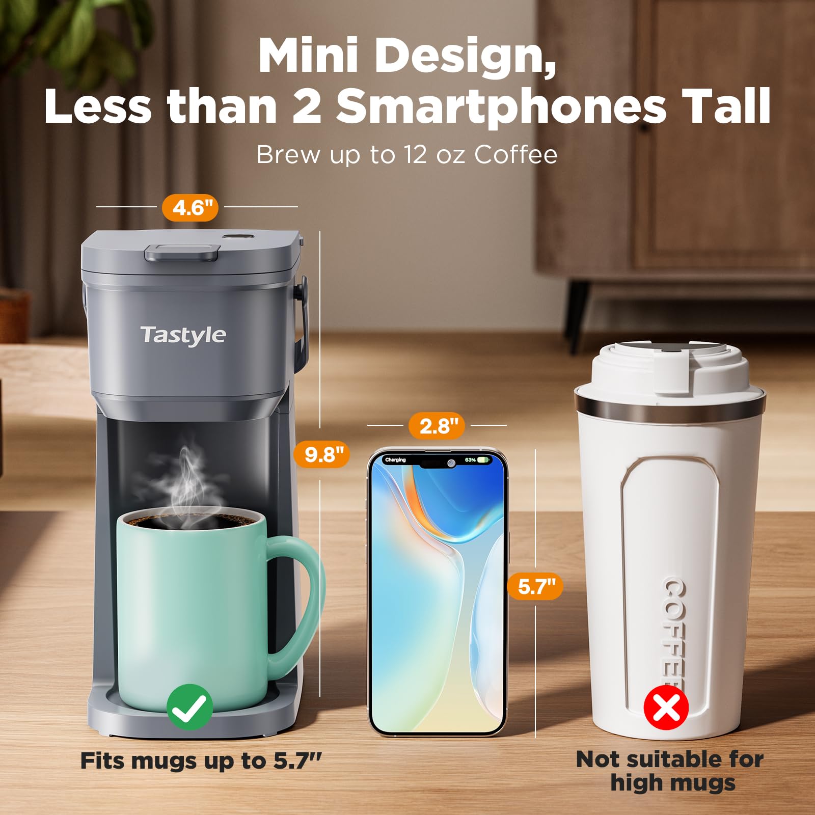 Tastyle compact design showing small footprint in a kitchen