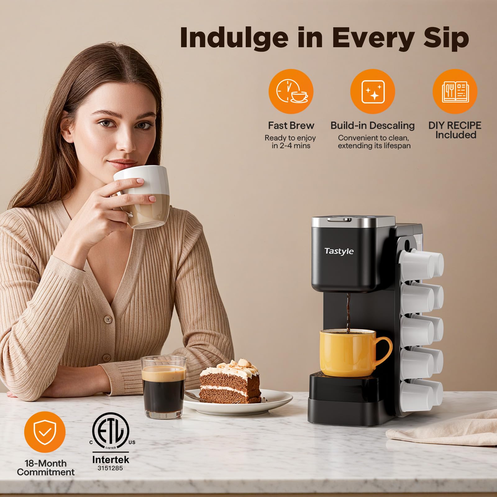Tastyle compact design saves counter space in small kitchens.