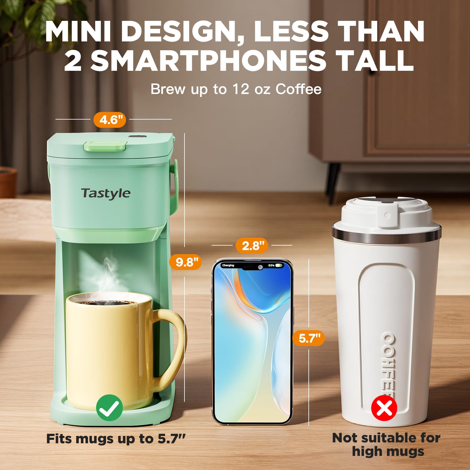 Tastyle descaling reminder panel highlighting maintenance for lasting flavor