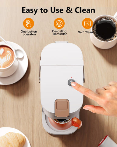 Tastyle energy-saving design with automatic shut-off after brewing.