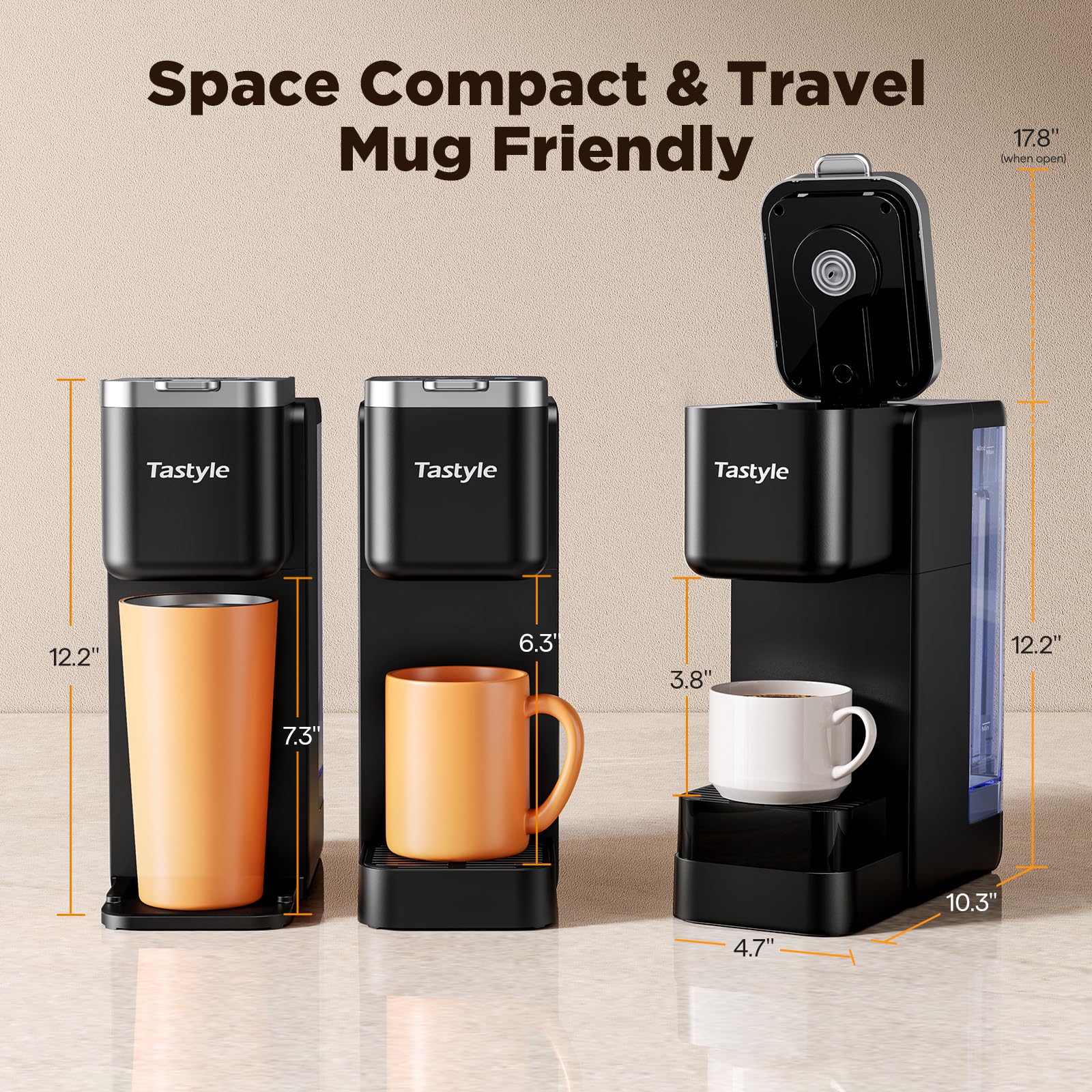 Tastyle hot, bold, and iced brew options in one unit.