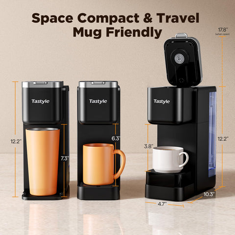 Tastyle hot, bold, and iced brew options in one unit.