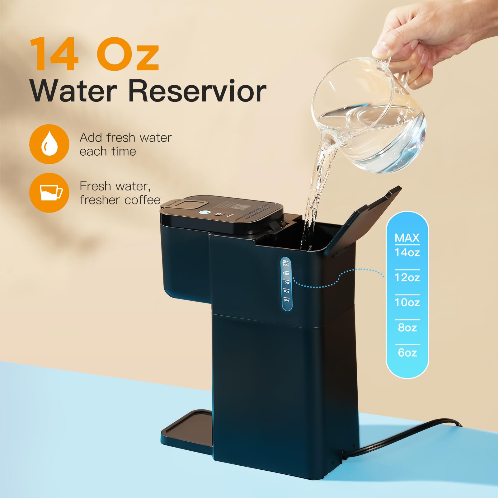 Tastyle Mini auto shutoff and descaling features simplify maintenance.