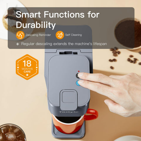 Tastyle Mini coffee maker safety features with auto shutoff after brewing