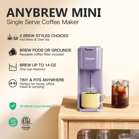 Tastyle Mini coffee maker with recipe book included for iced coffee