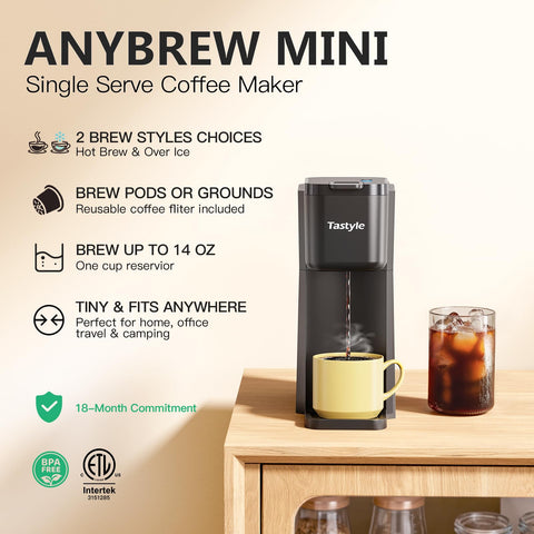 Tastyle Mini over ice brew shows flavor with a cooler finish.