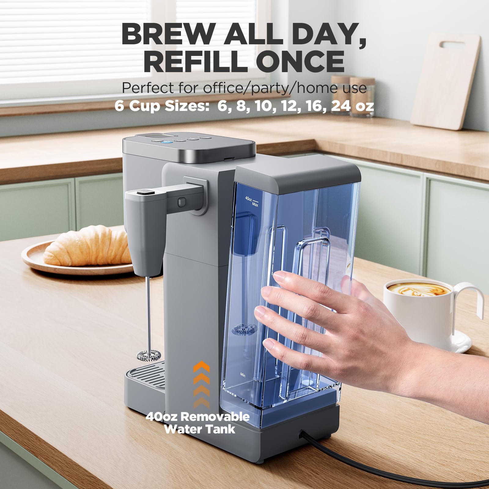Tastyle dual detachable drip trays reducing spills and mess