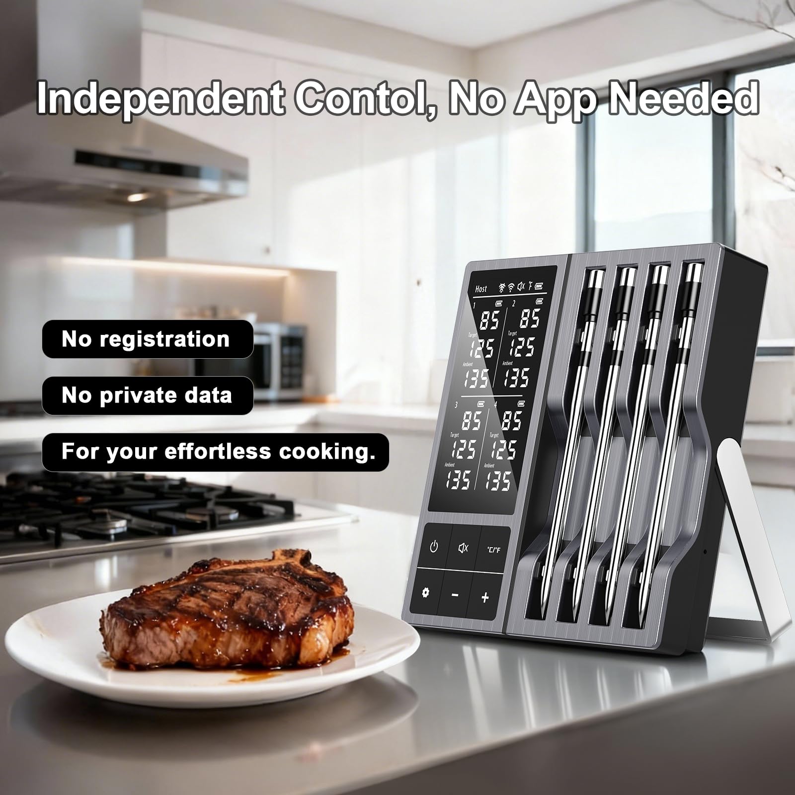 TASTYTI 800ft Bluetooth range lets you monitor from indoors or outdoors.