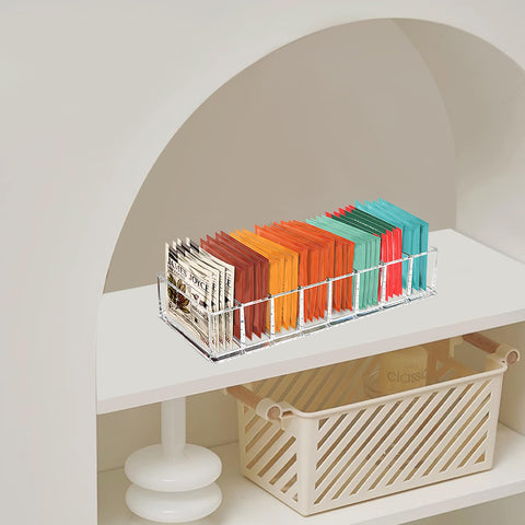 Tasybox 2-pack tea organizers provide versatile space-saving storage