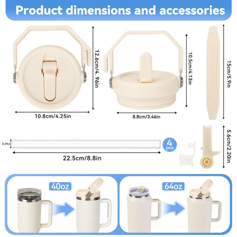 Tatamy Stanley 64oz flip lid with handle makes transport easy during activities.
