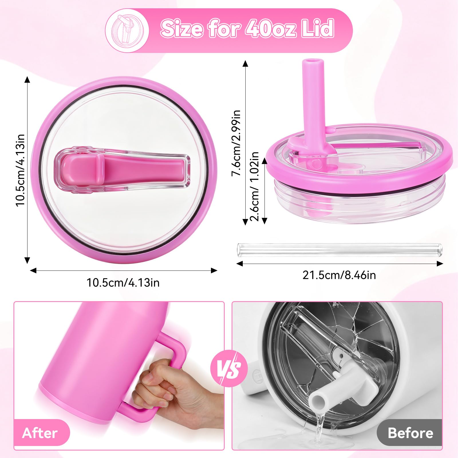 Tatamy HydroJug 4-straws-included image emphasizes hygienic, easy sipping on the go.