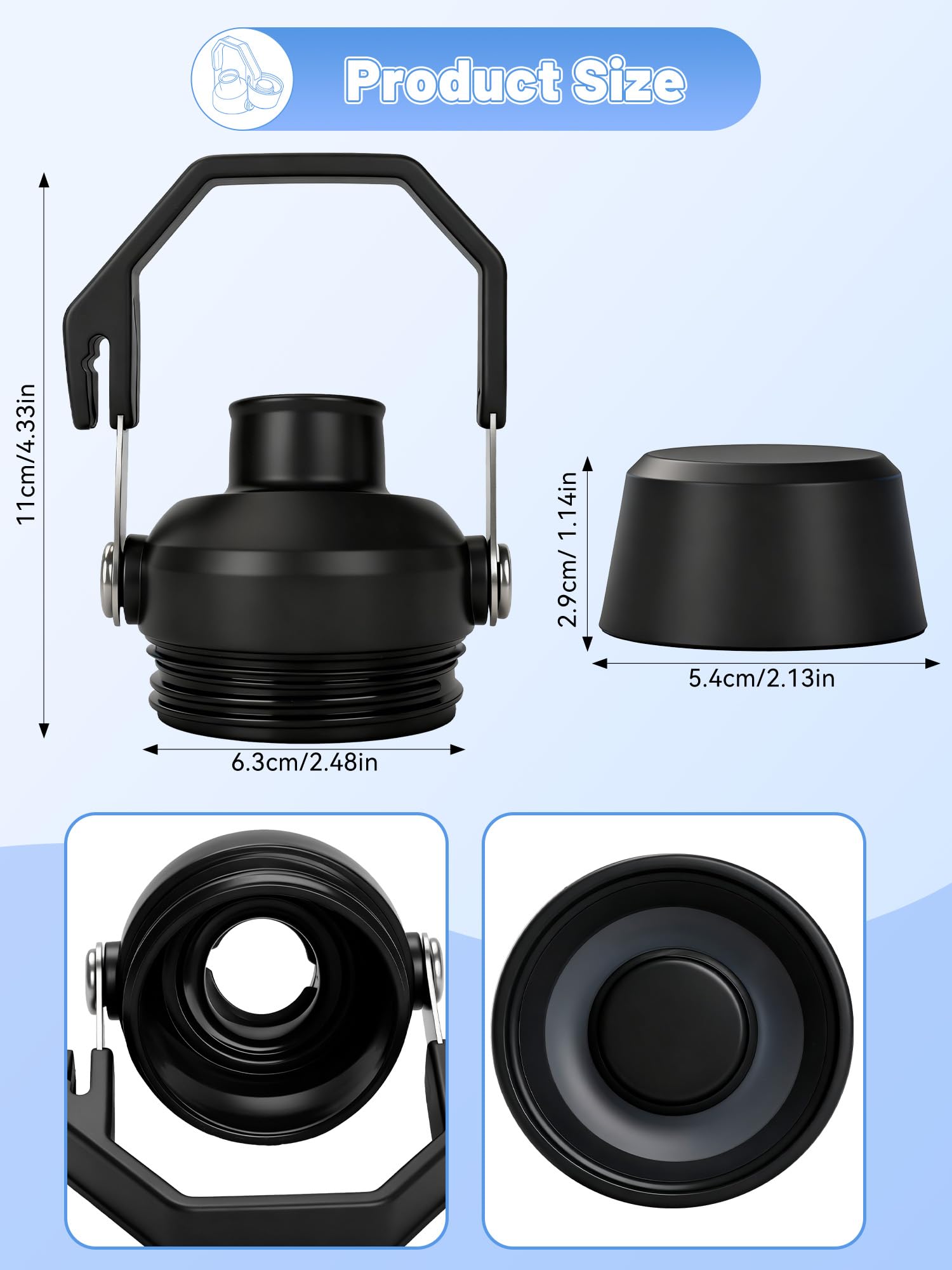 Tatamy Stanley IceFlow lid 24oz version provides secure fit to reduce spills during travel.