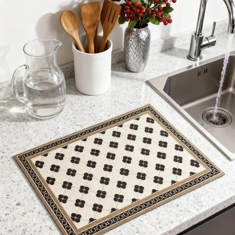 Tatibana dish drying mat easy to wipe clean after spills.