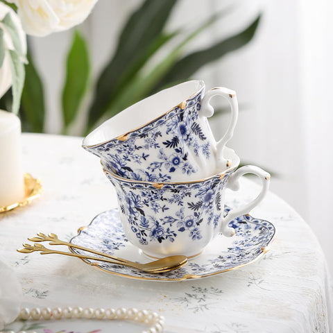 TATSUMI Country Roses bone china saucer complements the floral teacup for refined serving.