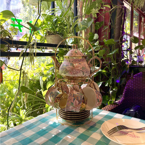 TATSUMI porcelain saucers featuring floral art for stylish serving