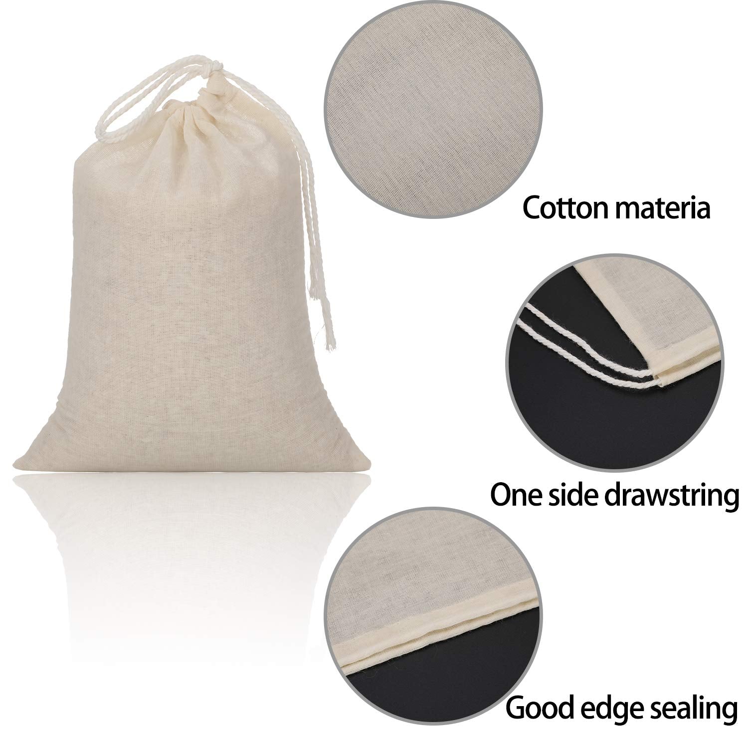 Tatuo bread bag 6x8 cotton for homemade loaves and freshness