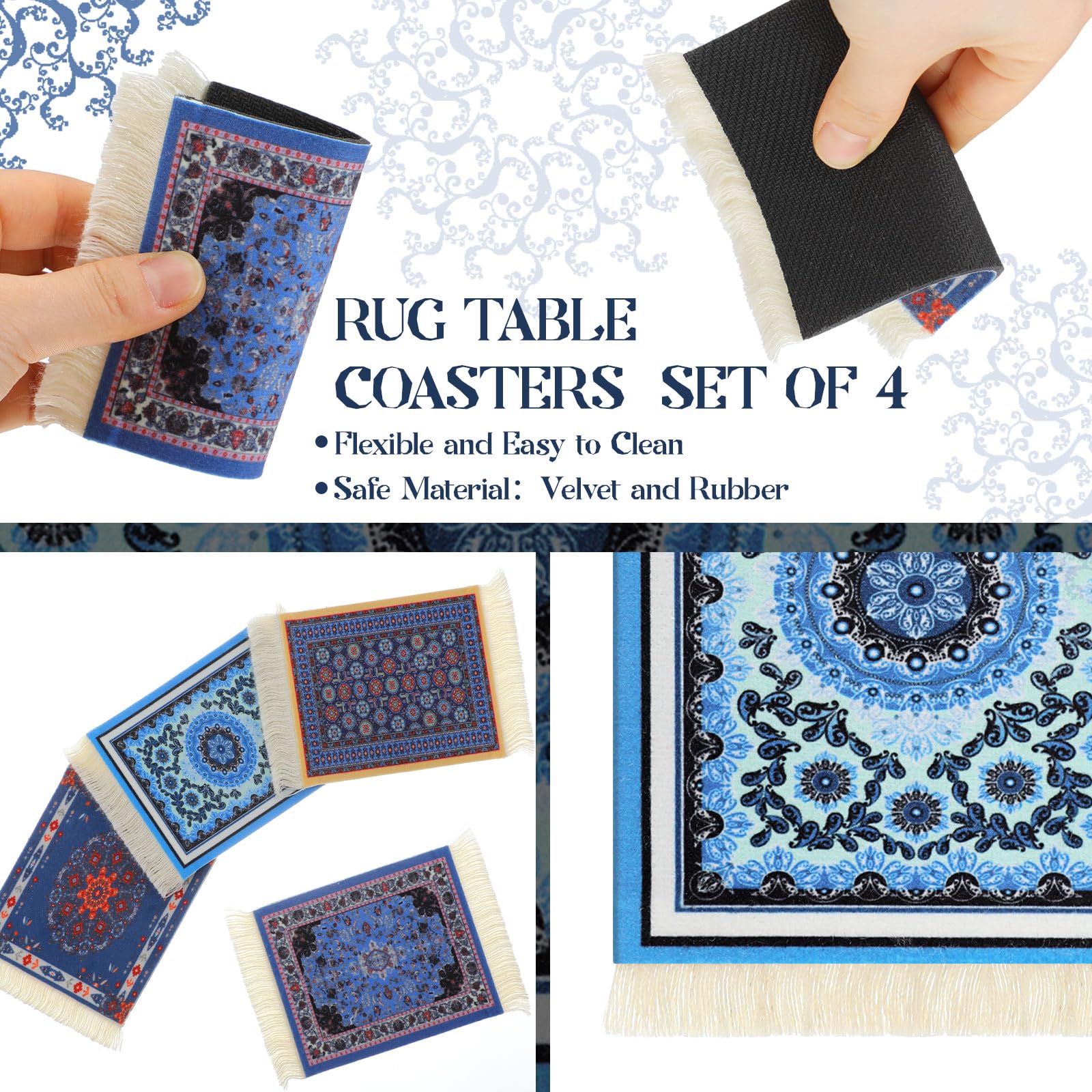 Tatuo colorful bar mat coasters brighten kitchen surfaces.