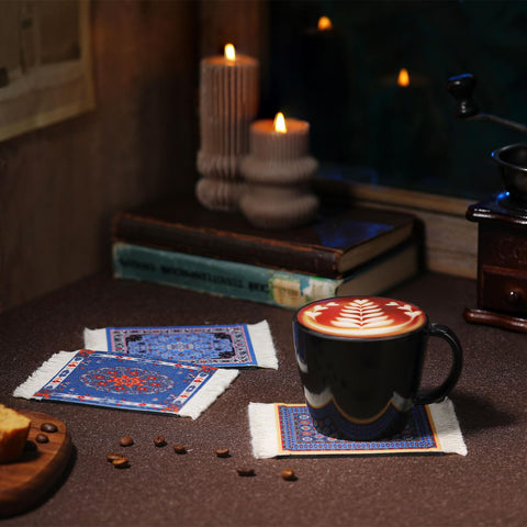 Tatuo durable velvet-rubber coaster combines soft touch with grip.
