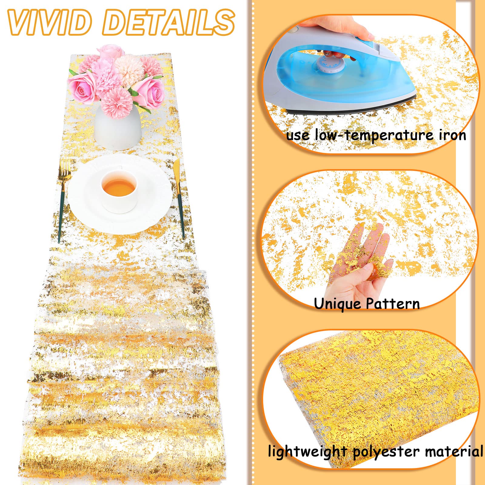 Tatuo gold table runner multipack offers flexible layouts for various events