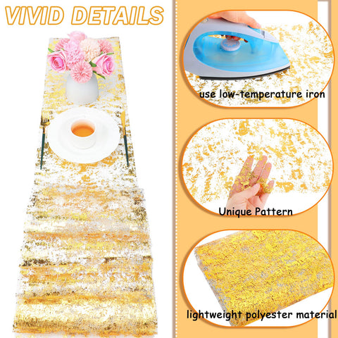 Tatuo gold table runner multipack offers flexible layouts for various events