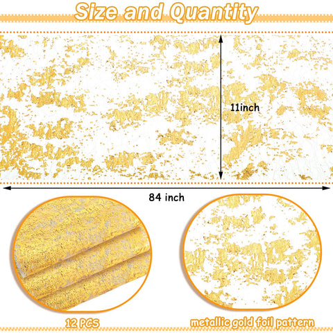 Tatuo gold table runner polyester material is safe and easy to clean