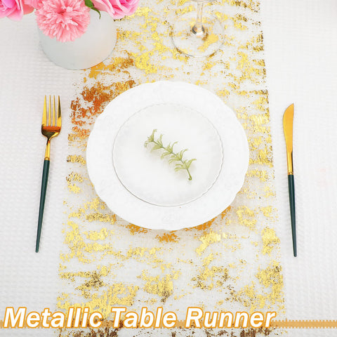 Tatuo gold table runner versatile decor for various home styles