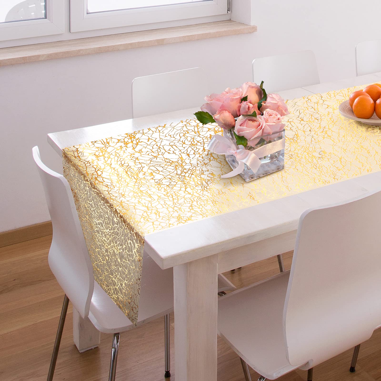 Tatuo multi-use gold table runner suitable for events and gatherings