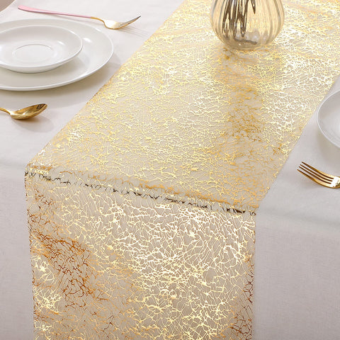 Tatuo three-piece gold table runner pack for festive centerpieces