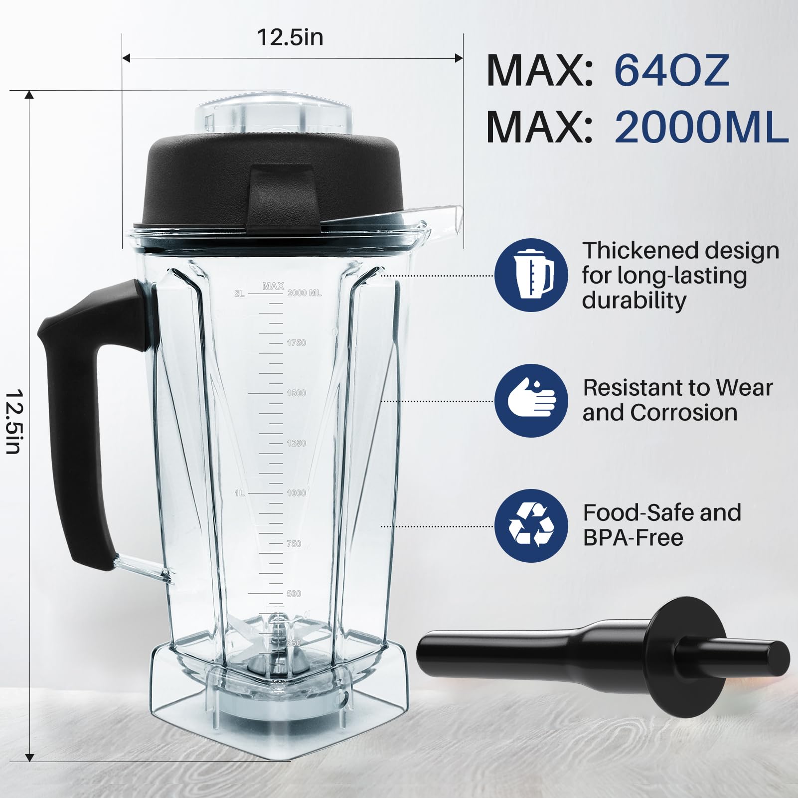 tauuio Vitamix pitcher replacement compatible with multiple models