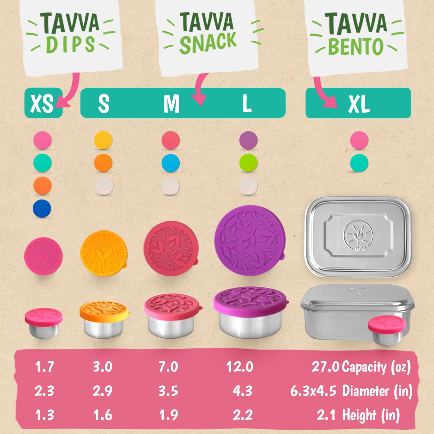 TAVVA easy-open lids for quick access to treats