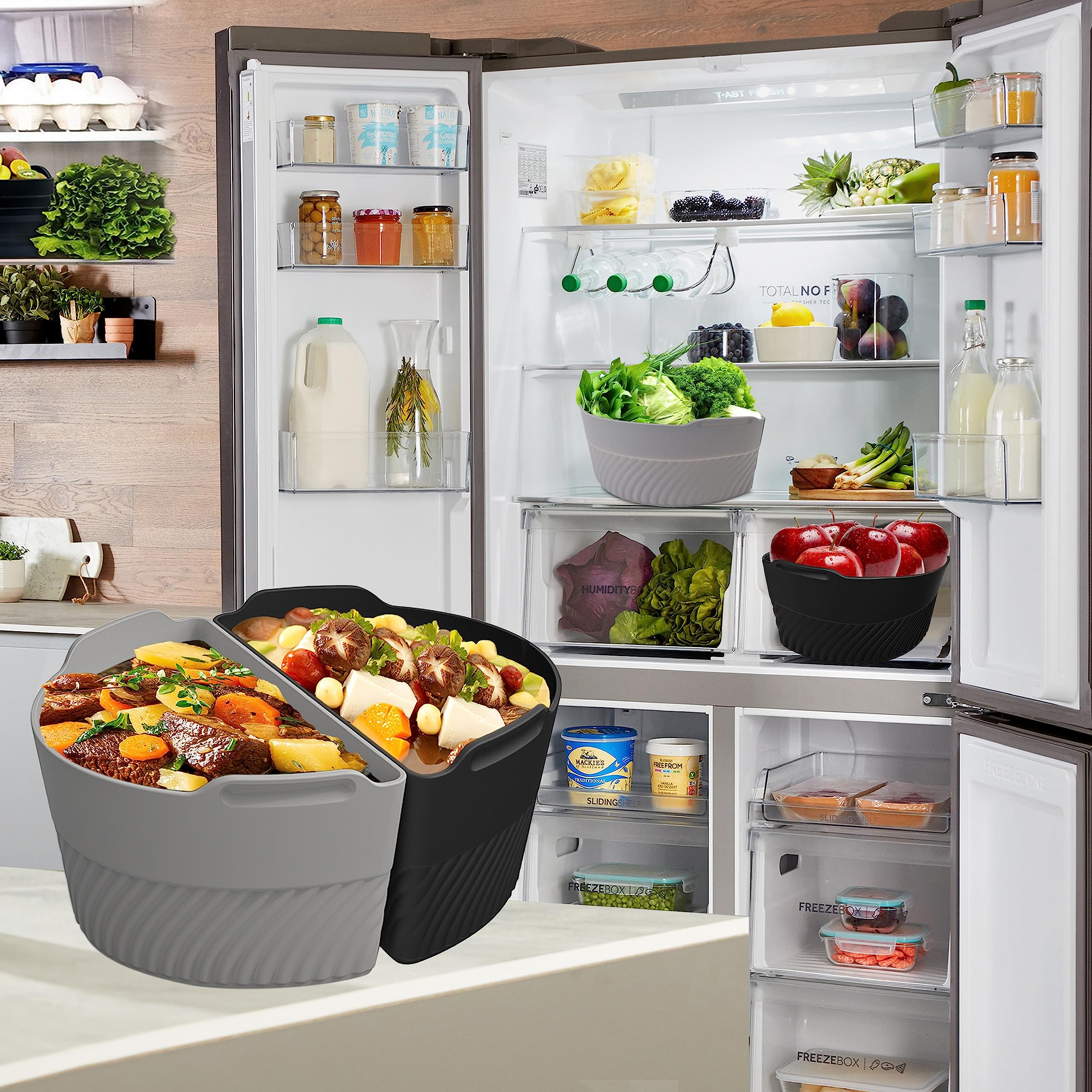 TAYDOIBAN dishwasher-safe divider simplifies cleanup after cooking.