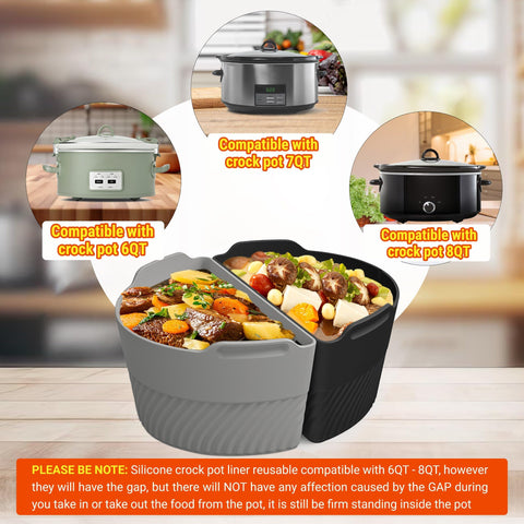 TAYDOIBAN dual-meal setup in a 6qt slow cooker for variety.
