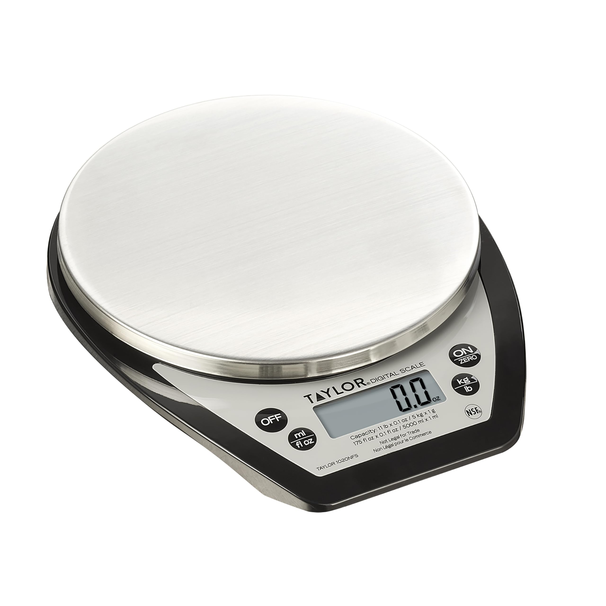 Taylor 1020NFS compact scale on a kitchen counter for precise portion control.
