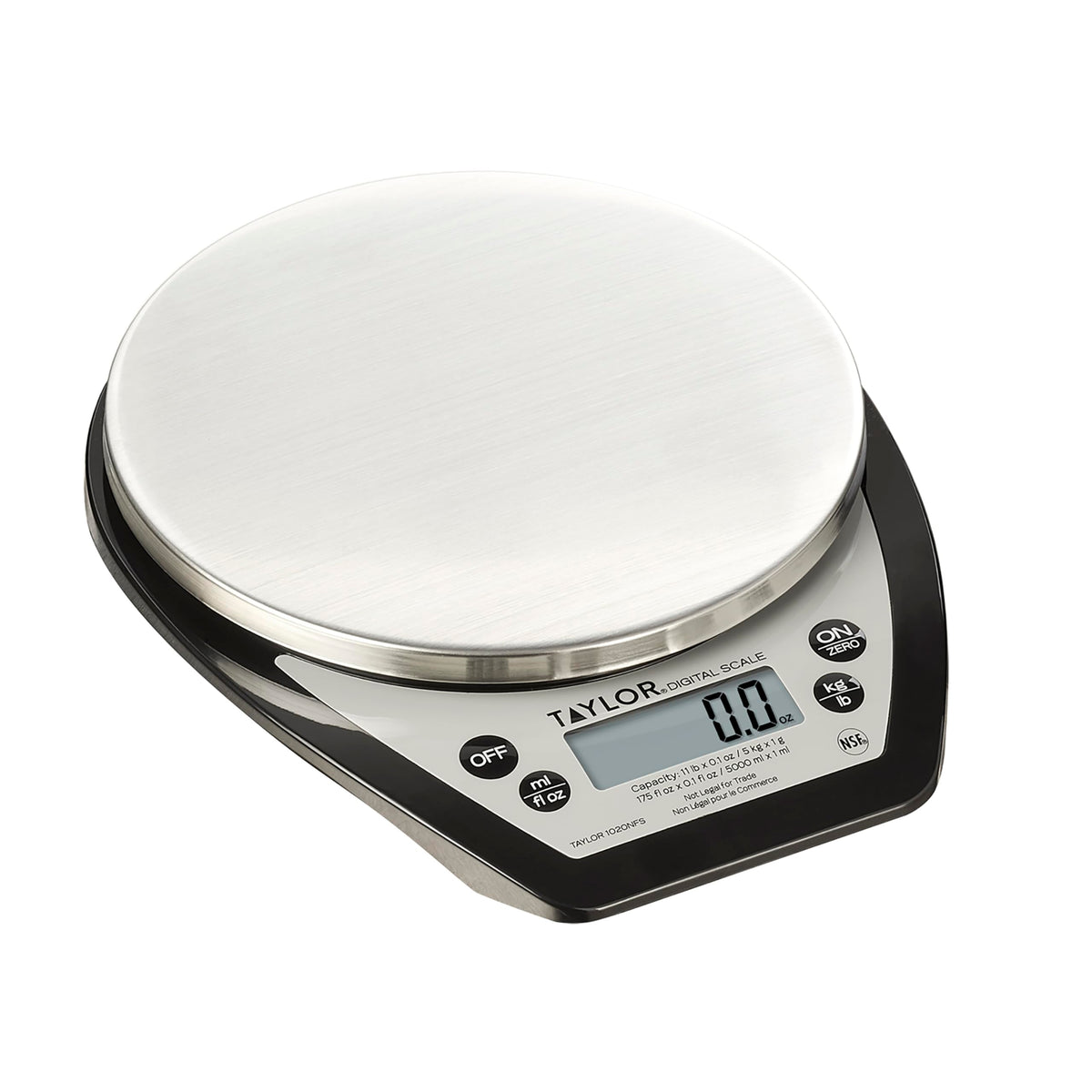 Taylor 1020NFS compact scale on a kitchen counter for precise portion control.