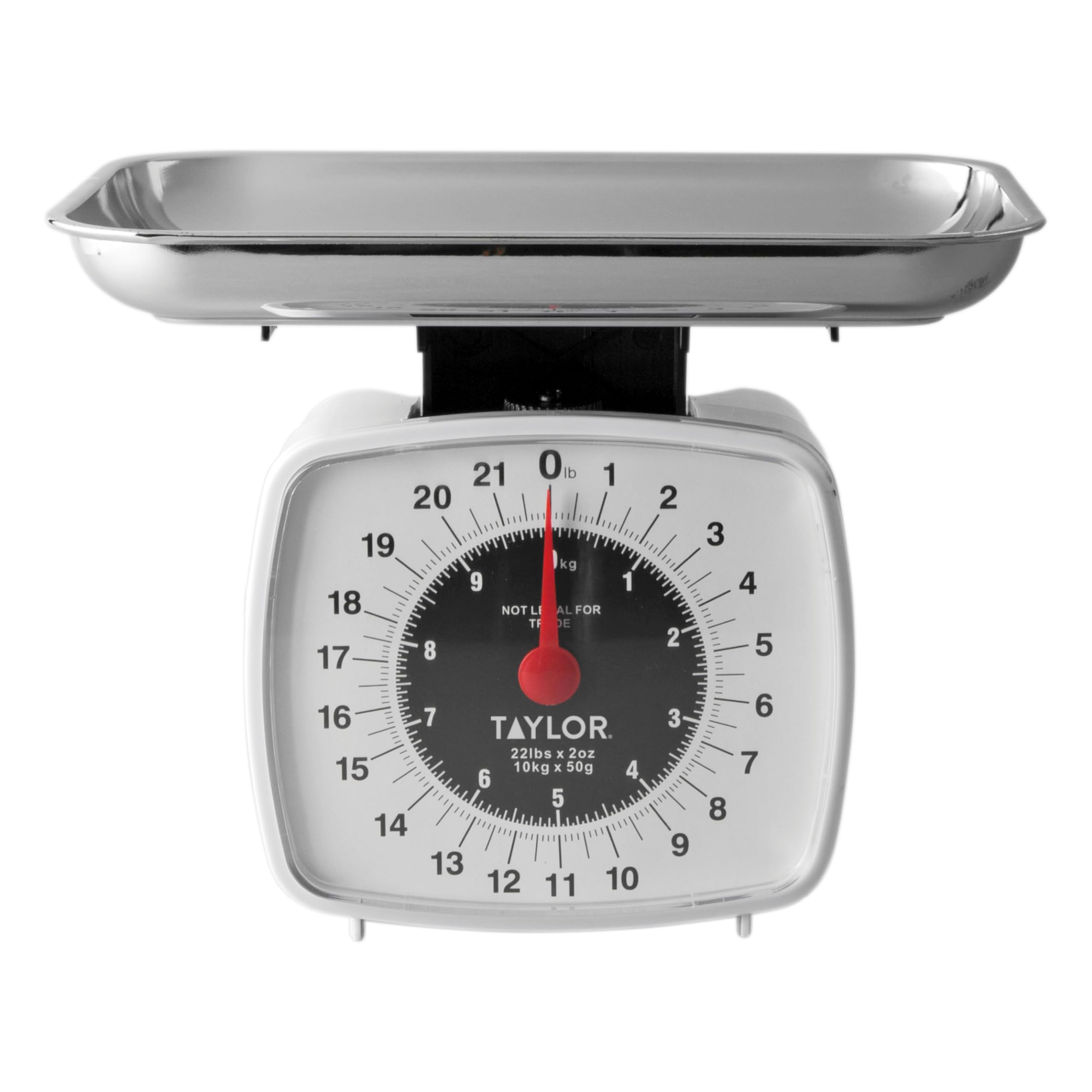 Taylor Analog Kitchen Scale face dial for easy, precise portion readings.