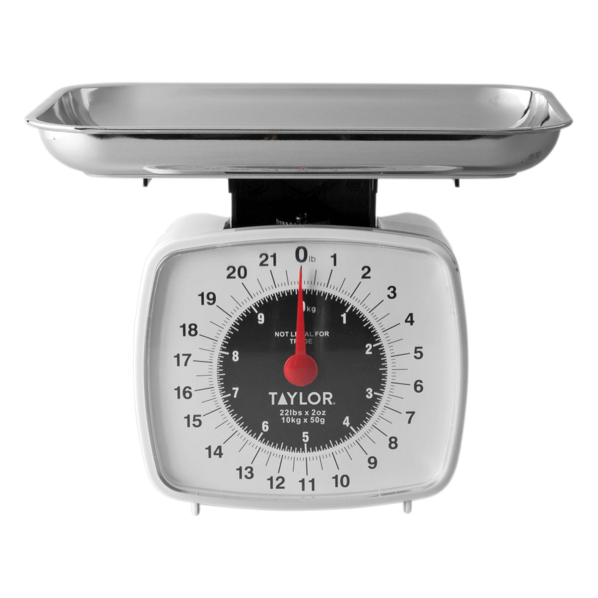Taylor Analog Kitchen Scale face dial for easy, precise portion readings.