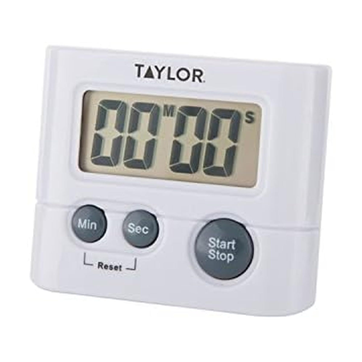 Taylor digital timer with 99:59 display, ideal for precise kitchen timing and study sessions.