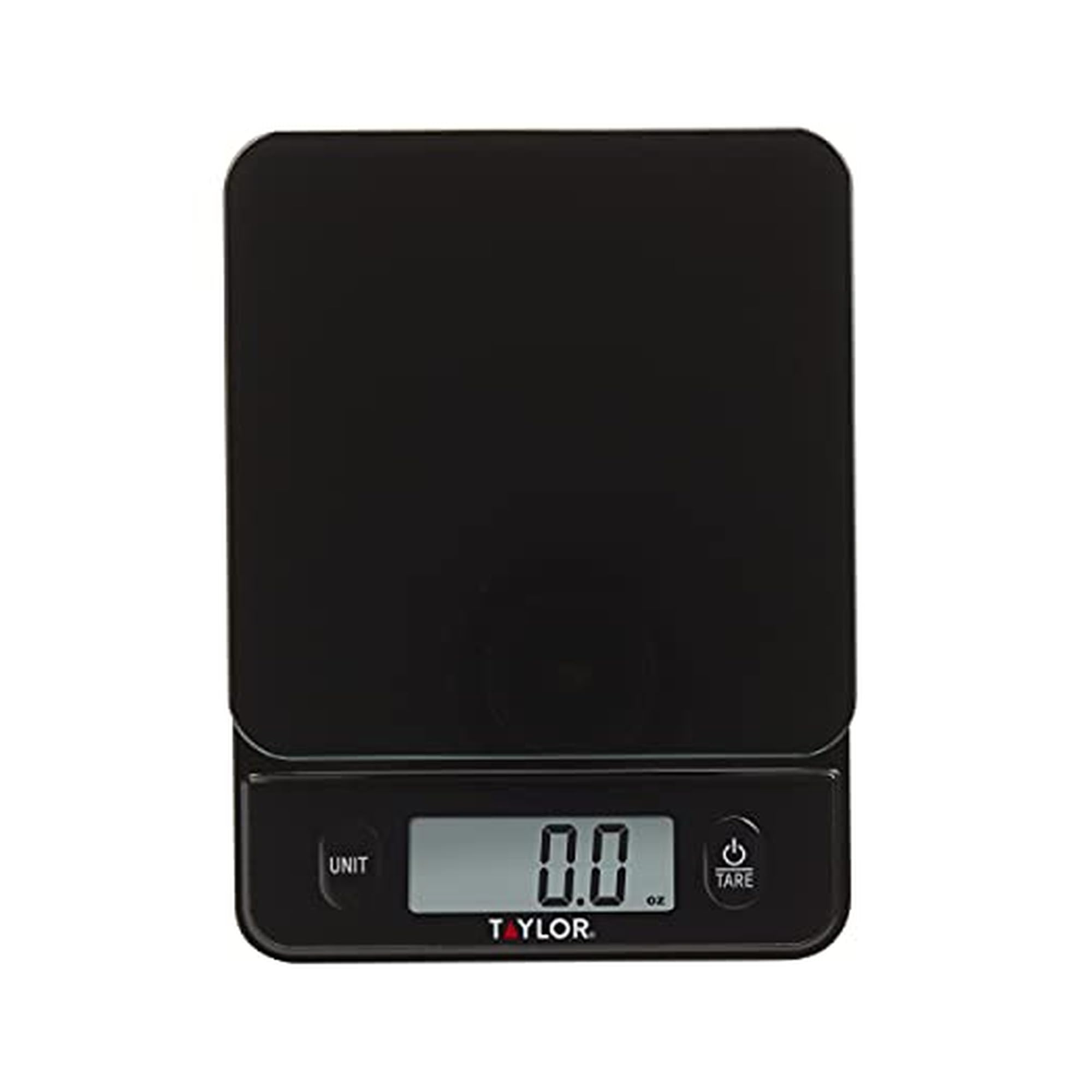 Taylor Glass Top Scale display highlights precise measurement for kitchen prep.