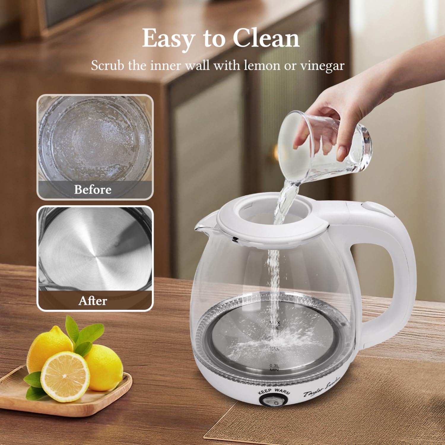 Taylor Swoden compact 1L kettle ideal for dorms, offices, and travel