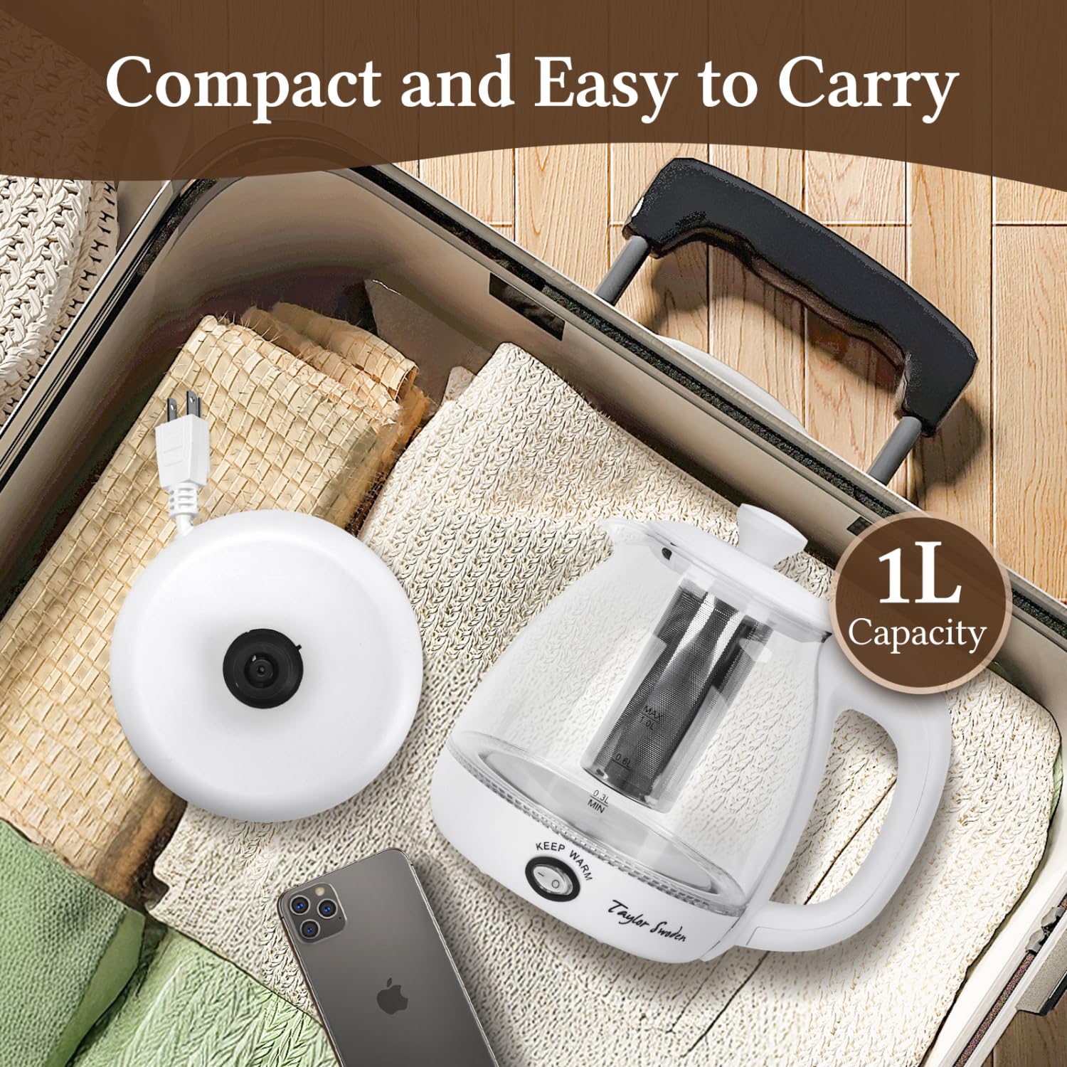 Taylor Swoden cord wrap enables compact storage in small kitchens